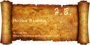 Holba Bianka névjegykártya