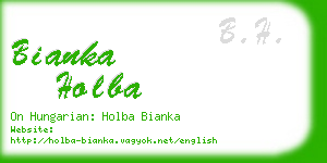 bianka holba business card